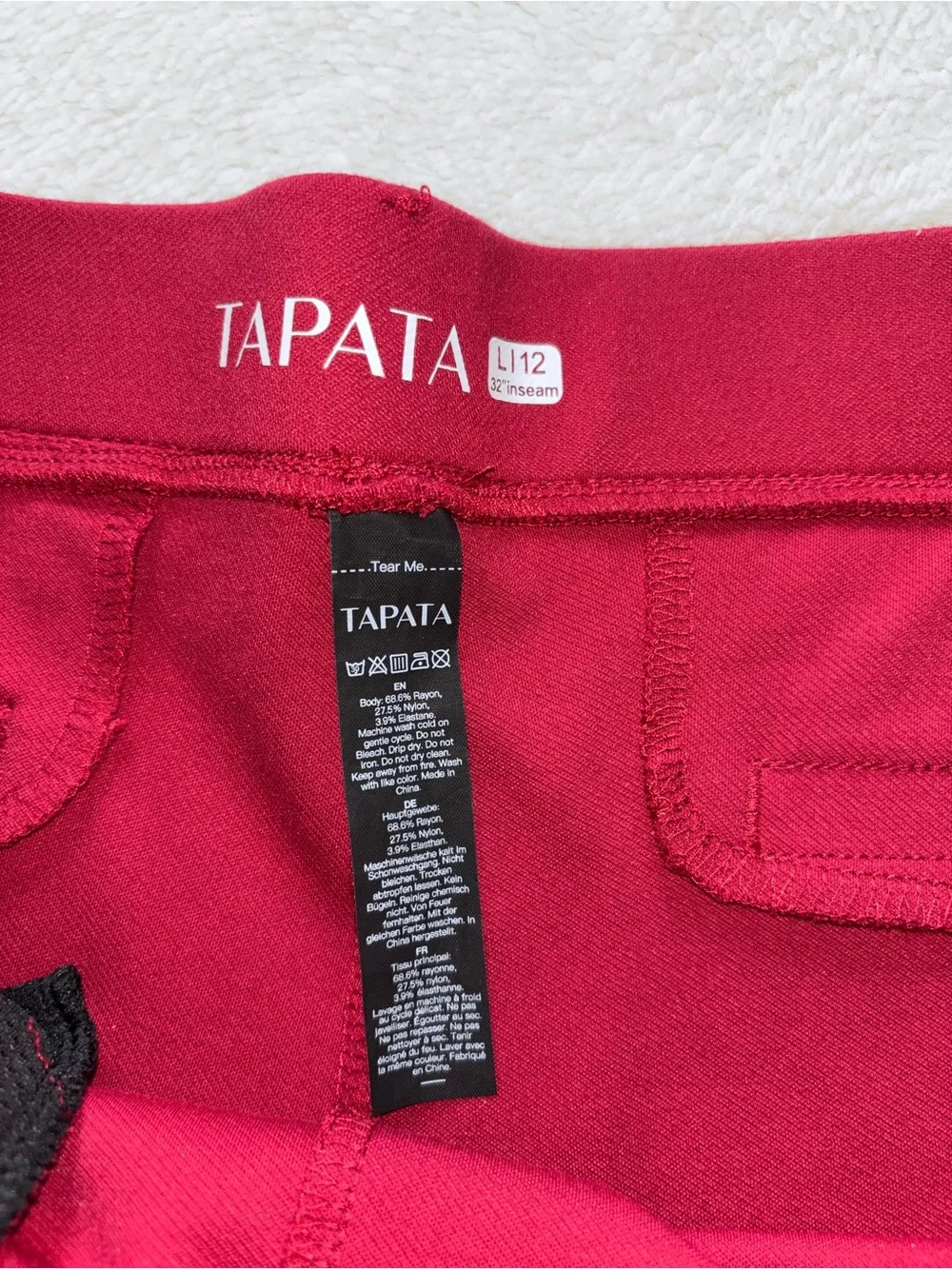 Tapata Red Wide Leg Pants